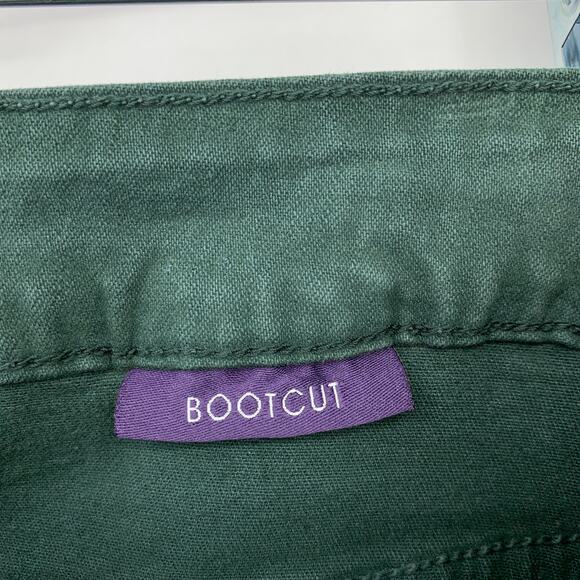 NYDJ Bootcut Jeans Womens Size 12 Stretch Cotton Dark Green Brushed Sateen - Picture 6 of 7